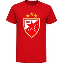 Efendioğlu Design Red Star Kızılyıldız Büyük Baskılı Pamuklu 1.sınıf Kalite Çocuk T-Shirt