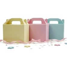 Die Grup 3'lü Set Karışık Renkli El Geçme Hediye Kutusu - 10X14 cm