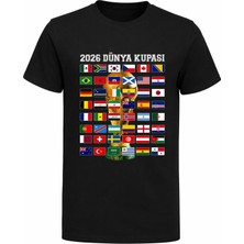 Efendioğlu Design Tüm Ülke Takımları Bayrakları 2026 Dünya Kupası Hatıra Pamuklu Çocuk T-Shirt