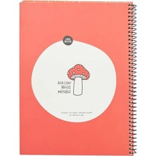 Die Grup 80 Yaprak Kareli Spiralli Defter - Stickerli Kapak, 18.5X25 cm