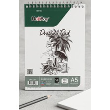 Artlantis Telli Eskiz Defteri A5 cm 1 Adet Herboy 120 gr Eskiz Defteri Karakalem Çizim 50 Sayfa Dokulu Kağıt Üstten Açılmalı Ezkiz