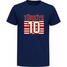 Efendioğlu Design Vintage Türkiye 10 Baskılı Pamuklu World Cup 2026 T-Shirt