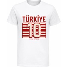 Efendioğlu Design Vintage Türkiye 10 Baskılı Pamuklu World Cup 2026 Çocuk T-Shirt
