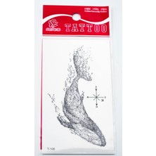 Zuum Balina Model Küçük Boy , Minimal Geçici Dövme,tattoo