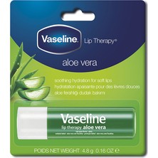 Vaseline Aloe Vera Dudak Balmı Yatıştırıcı Nemlendirici Etki 4.8 g Yumuşak Dudaklar İçin