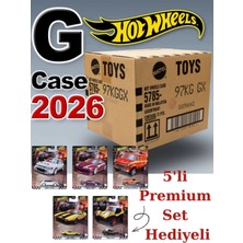 Hot Wheels 2026 G Case 72'li Açılmamış Tek Bant Kapalı Koli Set-4 (5'li Premium Hediyeli)
