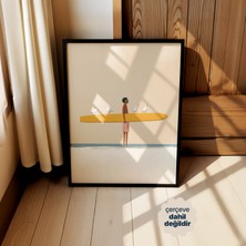 Persona Istanbul Artificial Collection "sörf Tahtası Tünemişleri" - Minimalist Poster (Çerçevesiz)