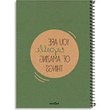 Die Grup Sert Kapaklı Spiralli Defter - 200 Sayfa - Sarı Kağıt