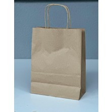 Orbak Kağıtçılık 1.kalite 18X8X24 cm 1’ Li Kahverengi Renkli Kraft Kağıt Çanta, Hediye Paketi, Poşeti, Taşıma Çanta