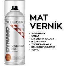 Hobi24 Kluger Dynamo Mat Sprey Vernik Şeffaf 400ML