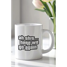 Mio Life San Andreas Tasarımlı 330ML Baskılı Beyaz Seramik Kupa Bardak