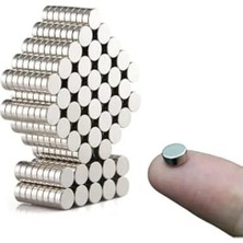 Die Grup 50 Adet Yuvarlak Neodyum Mıknatıs, 6x3 mm Boyut, Güçlü Çekim