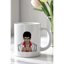 Mio Life Scarface Tony Montana Tasarımlı 330ML Baskılı Beyaz Seramik Kupa Bardak