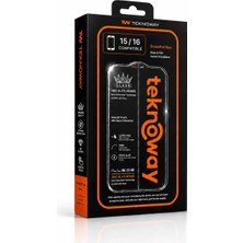 Teknoway Illede iPhone 15 / 16 Ekran Koruyucu Tam Kaplama Şeffaf