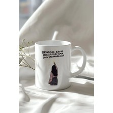 Mio Life Motivasyon Sözü Temalı 330ML Baskılı Beyaz Seramik Kupa Bardak