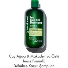 Greenlabel Çay Ağacı ve Makademya Özlü Tuzsuz Parabensiz Sülfatsız ve Silikonsuz Dökülme Karşıtı şampuan 400 ml