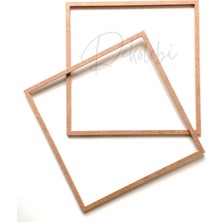 Dekolobi 33 cm MDF Kasnak 2'li Set Makrome Düş Kapanı ve Avize Yapımı İçin Kaliteli Malzeme