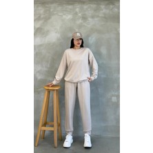 Ponçik Kadın Modal Scuba Mevsimlik Eşofman Takımı – Soft Touche, Oversize Spor 25503