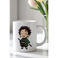 Mio Life Demon Slayer Tanjiro Tasarımlı 330ML Baskılı Beyaz Seramik Kupa Bardak