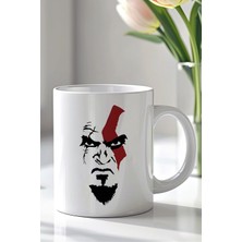 Mio Life God Of War Kratos Tasarımlı 330ML Baskılı Beyaz Seramik Kupa Bardak