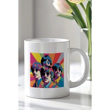 Mio Life The Beatles Tasarımlı 330ML Baskılı Beyaz Seramik Kupa Bardak