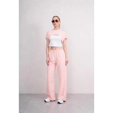 Ponçik Kadın Crop Eşofman Takımı 3lü Takım Spor Comfort 25074