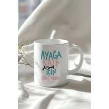 Mio Life Motivasyon Sözü Temalı 330ML Baskılı Beyaz Seramik Kupa Bardak