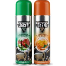 Joker Torpido Deri Plastik Için Parlatıcılı Silikon Oto Kokusu Parfüm 1 Adet Elma ve 1 Adet Portakal Kokulu