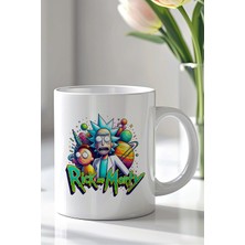 Mio Life Rick And Morty Tasarımlı 330ML Baskılı Beyaz Seramik Kupa Bardak