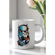 Mio Life Starwars Tasarımlı 330ML Baskılı Beyaz Seramik Kupa Bardak