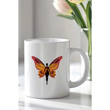 Mio Life Desenli 330ML Baskılı Beyaz Seramik Kupa Bardak