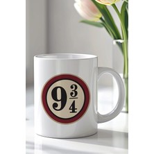 Mio Life Harry P. 9 Çeyrek Tasarımlı 330ML Baskılı Beyaz Seramik Kupa Bardak