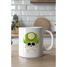 Mio Life Kafatası ve Game Over Figürlü 330ML Baskılı Beyaz Seramik Kupa Bardak