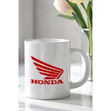 Mio Life Honda Tasarımlı 330ML Baskılı Beyaz Seramik Kupa Bardak