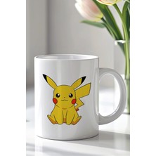 Mio Life Pokemon Pikachu Tasarımlı 330ML Baskılı Beyaz Seramik Kupa Bardak