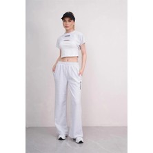 Ponçik Kadın Crop Eşofman Takımı 3lü Takım Spor Comfort 25074