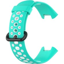 Magicool Xiaomi Redmi Watch 2 Spor Delikli Kordon - Turkuaz-beyaz