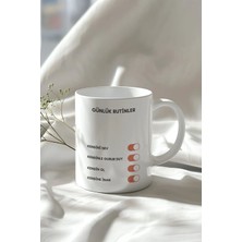 Mio Life Motivasyon Sözü Temalı 330ML Baskılı Beyaz Seramik Kupa Bardak
