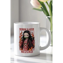 Mio Life Demon Slayer Nezuko Tasarımlı 330ML Baskılı Beyaz Seramik Kupa Bardak