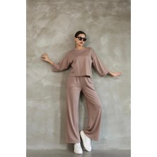 Ponçik Kadın Modal Eşofman Takımı Soft Touche Kısa Kol Cepli Pantolon Takım