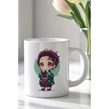 Mio Life Demon Slayer Tanjiro Tasarımlı 330ML Baskılı Beyaz Seramik Kupa Bardak
