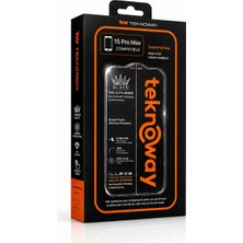 Teknoway Illede iPhone 15 Pro Max Ekran Koruyucu Tam Kaplama Şeffaf
