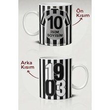 Mio Life Kişiye Özel Siyah Beyaz 1903 Taraftar Kupa Bardak Isim ve Numara Baskılı Seramik Kupa