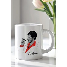 Mio Life Scarface Tony Montana Tasarımlı 330ML Baskılı Beyaz Seramik Kupa Bardak