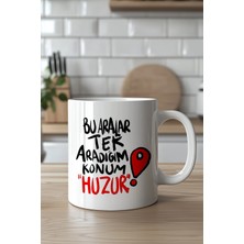 Mio Life Mizahi Yazılı 330ML Baskılı Beyaz Seramik Kupa Bardak