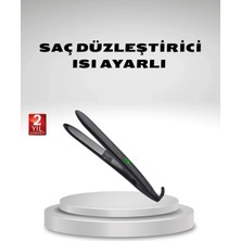 Varyant Store  Isı Ayarlı Saç Düzleştirici Titanyum Seramik Plaka, Dijital Ekran