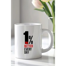 Mio Life Minimal Motivasyon Tasarımlı 330ML Baskılı Beyaz Seramik Kupa Bardak