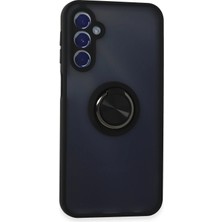 Varyant Store   Samsung Galaxy M34 5g Kılıf Montreal Yüzüklü Silikon Kapak - Siyah