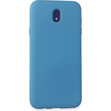 Varyant Store   Samsung Galaxy J7 Pro / J730 Kılıf Nano Içi Kadife Silikon - Mavi