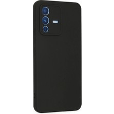 Varyant Store   Vivo V23 5g Kılıf Nano Içi Kadife Silikon - Siyah